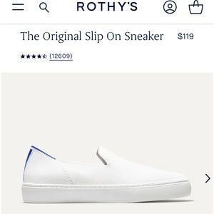Rothy’s Original Slip on Sneakers - Great Condition - Bright White